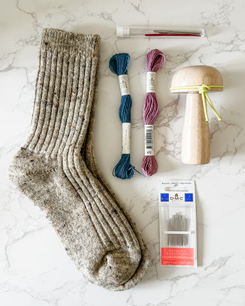 Sock Darning - Mindful Mending Series