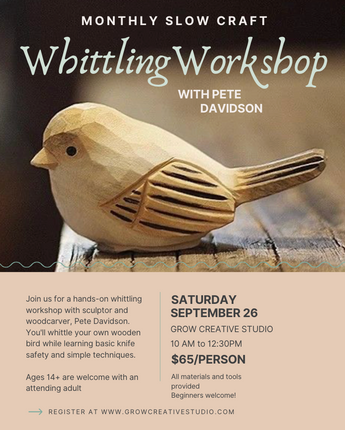 September 26th - Beginner Whittling Workshop